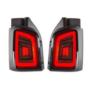 LED Rückleuchten VW T5 03-09 / T5 GP 09-14  mit LED Blinker schwarz/rauch/weiß Flügeltür