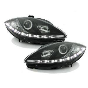 LED Tagfahrlicht-Scheinwerfer Seat Leon 1P 05-08 schwarz