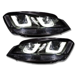 Tagfahrlicht-Scheinwerfer VW Golf 7 VII GTI / R32 DESIGN 13-18 schwarz/schwarz