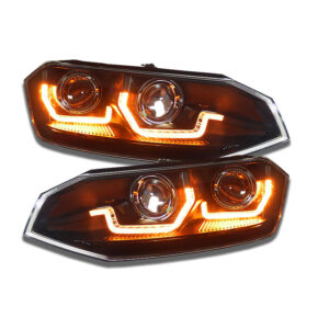 Upgrade Design Scheinwerfer VW Polo 6 VI (2G) 17+ schwarz mit dynamischem LED Blinker