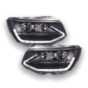 LED Tagfahrlicht Scheinwerfer VW T6 2015-19 schwarz mit dynamischem Blinker