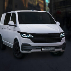VOLL LED Tagfahrlicht Scheinwerfer VW T6.1 ab 2019 schwarz mit dynamischem Blinker