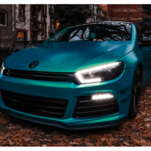 VW Scirocco 3 III 08-14 LED Tagfahrlicht-Scheinwerfer dynamischer Blinker schwarz für Xenon