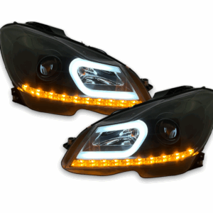LED Tagfahrlicht-Scheinwerfer Mercedes Benz C-Klasse W204 11-15 schwarz