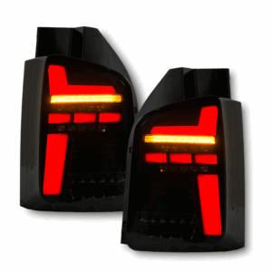 LED Rückleuchten VW T6 2015-19 im T6.1 Look Flügeltüren mit dynamischem Blinker schwarz/rauch/weiß