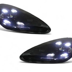 VOLL LED Scheinwerfer Porsche Cayenne 958 E2 92A 10-14 schwarz mit LED-Tagfahrlicht  im Update Look